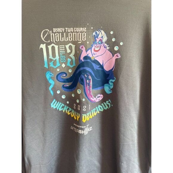 RunDisney Ursula Shirt Adult L Gray Long Sleeve Two Course Challenge 19.3 2021 - Picture 2 of 7